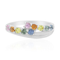 Anello in argento con Zaffiro Rosa