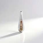 Ciondolo in argento con Diamante Champagne I2 (de Melo)