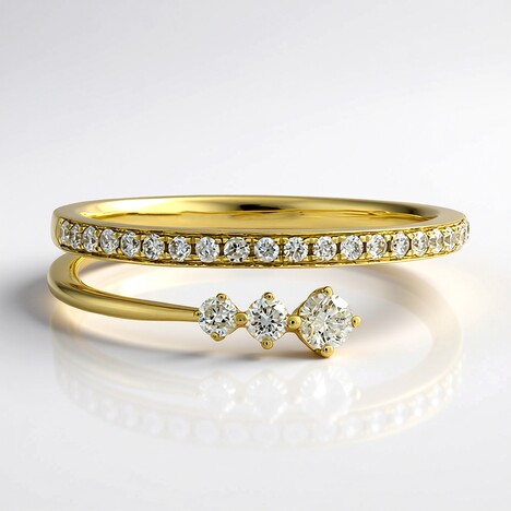 Anello in oro con Diamante I1 (H) (CIRARI)