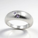 Anello in argento con Zaffiro Ceylon Porpora (non riscaldato)
