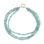 Brasilianischer Aquamarin-Silberhalskette