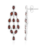 Boucles d'oreilles en argent et Grenat du Mozambique
