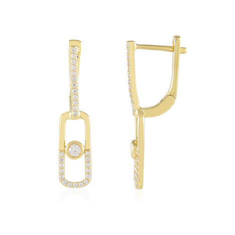 Zilveren oorbellen met zirkonen