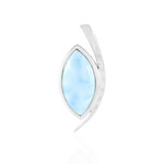 Zilveren hanger met een larimar (MONOSONO COLLECTION)