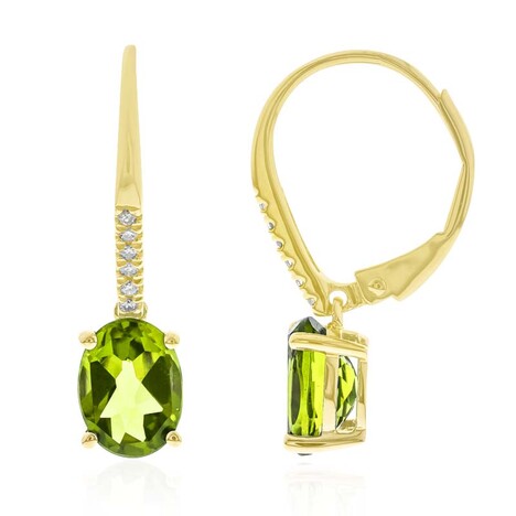 Pendientes en oro con Peridoto de Dashihe (CIRARI)