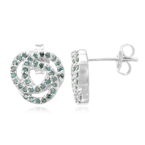 Fancy-Brillant-Silberohrringe