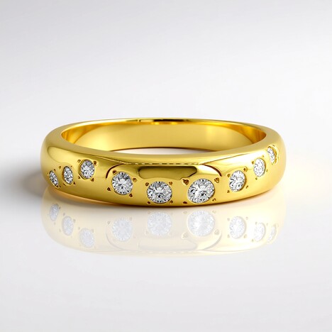 Anello in oro con Diamante IF (D) (Annette)