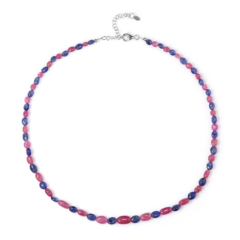 Collier en argent et Saphir rose de Madagascar