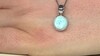 Zilveren hanger met een larimar