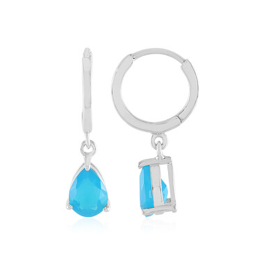 Äthiopischer Blauer Opal-Silberohrringe
