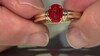 Gouden ring met een AAA Mexicaanse vuur opaal