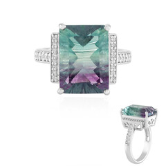 Anello in argento con Fluorite Bicolore