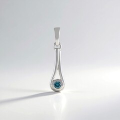 Ciondolo in argento con Diamante Blu I2