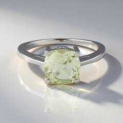 Anello in argento con Ametista Verde