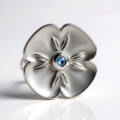 Charm in argento con Topazio Blu Svizzero (Annette)