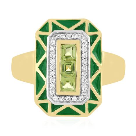 Zilveren ring met peridoots