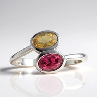 Anello in argento con Tormalina Gialla Brasiliana (Pallanova)