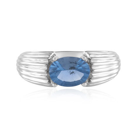 Anillo en plata con Fluorita de color cambiante (MONOSONO COLLECTION)