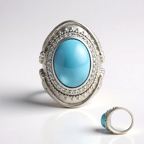 Anello in argento con Larimar (Dallas Prince Designs)