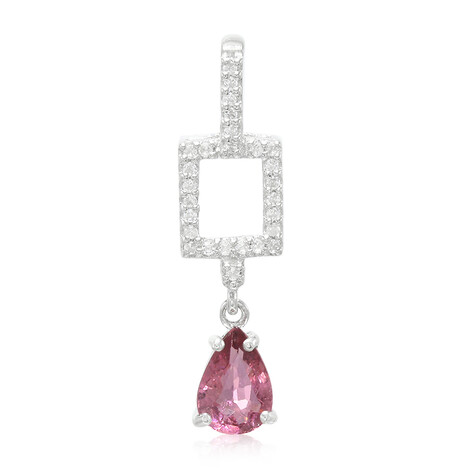 Pendentif en argent et Tourmaline cuprifère rose