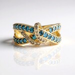 Bague en or et Diamant bleu I2 (SUHANA)