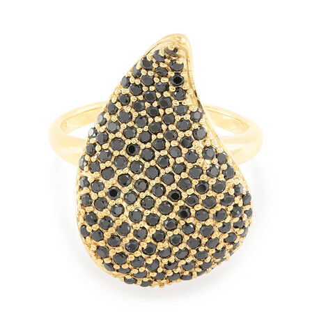 Schwarzer Spinell-Silberring