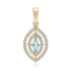 Gouden hanger met een Paraiba toermalijn