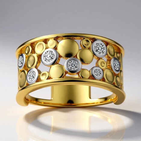 Anello in oro con Diamante SI1 (G) (Annette)