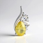 Ciondolo in argento con Fluorite Gialla