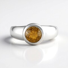 Anello in argento con Zircone Giallo
