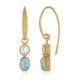 Boucles d'oreilles en argent et Larimar (Bali Barong)