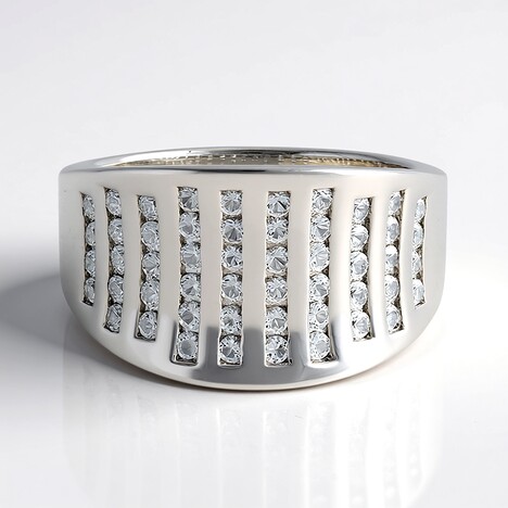Anello in argento con Topazio Bianco