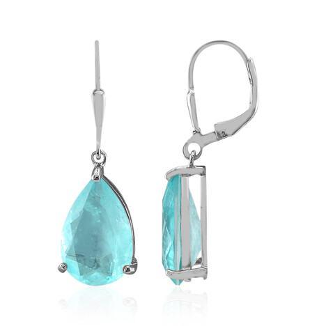 Pendientes en plata con Cuarzo azul pastel