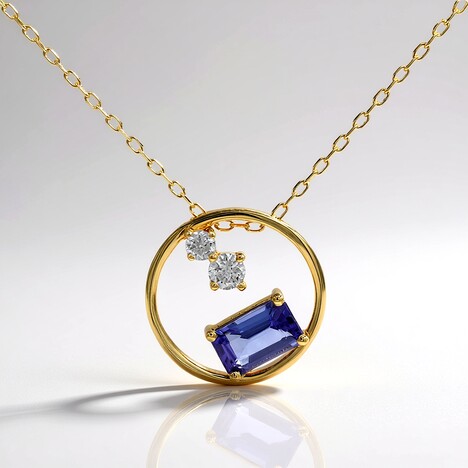 Collana in oro con Tanzanite AAA (CIRARI)
