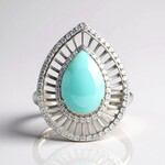 Anello in argento con Larimar (MONOSONO COLLECTION)