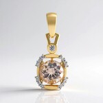 Ciondolo in oro con MORGANITE MARROPINO AAA