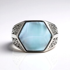 Anello in argento con Larimar