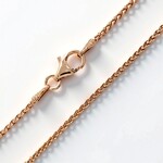 Catenina a treccia in argento placcato oro rosa - 45 cm - 3,3 g
