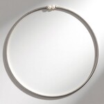 Collana rigida in argento con Perla d'Acqua Dolce Bianca (SUHANA)