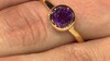 Zilveren ring met een Siberische amethist
