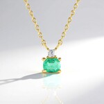 Collana in argento con Smeraldo Colombiano