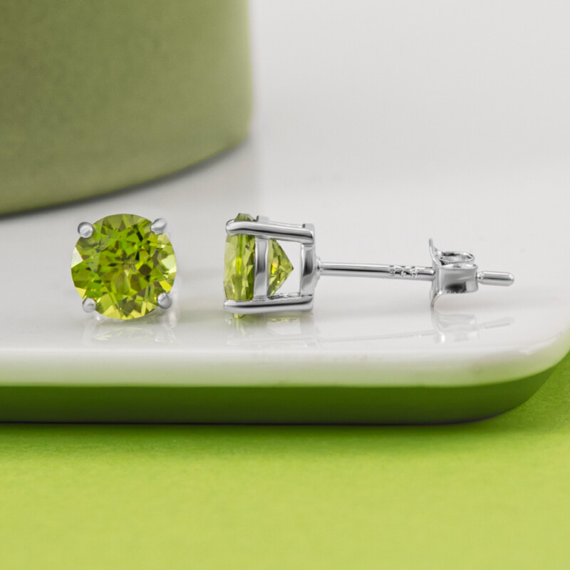 Boucles d'oreilles en argent et Péridot