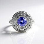 Anello in oro con Tanzanite AAA (de Melo)