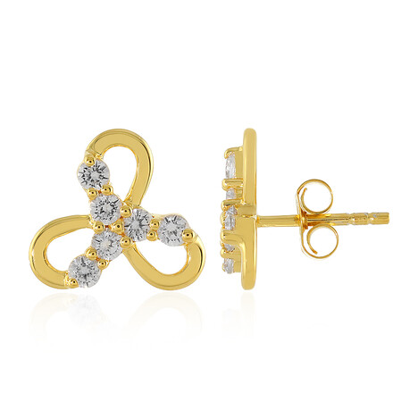 Zilveren oorbellen met zirkonen