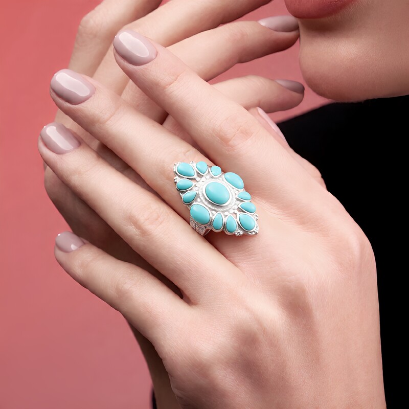 Sleeping Beauty-Türkis-Silberring (Faszination Türkis)