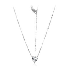 Zilveren halsketting met een witte topaas