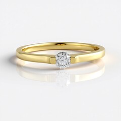 Anello in oro con Diamante IF (G) (de Melo Gold)