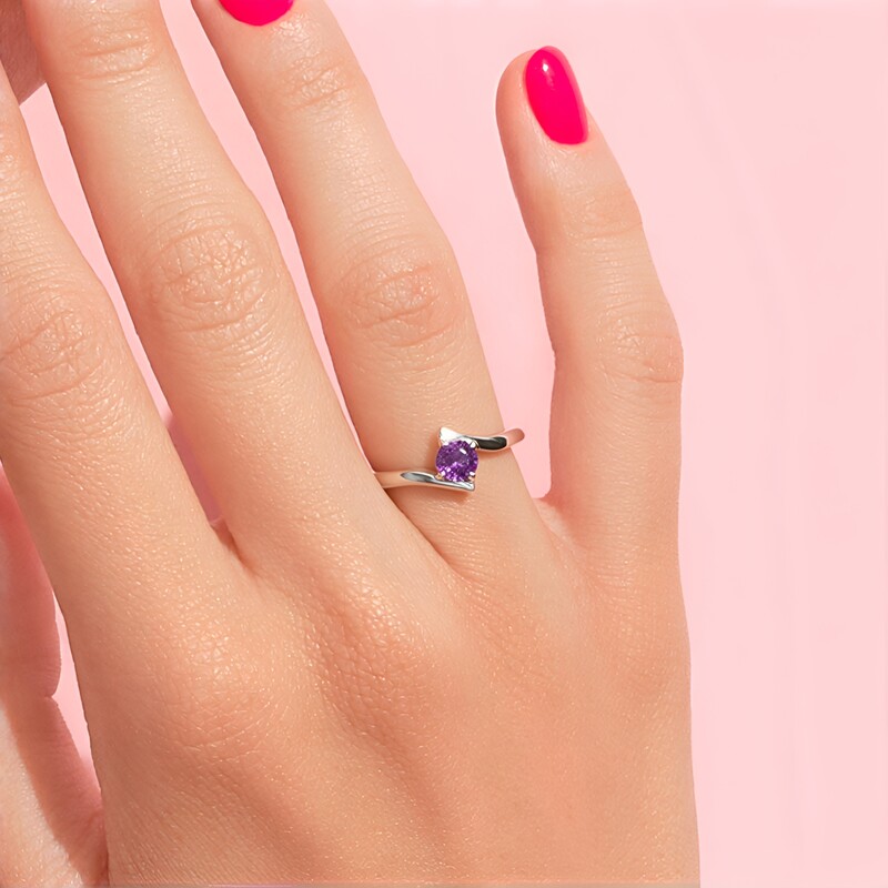 Zilveren ring met een Azuurblauwe Kwarts