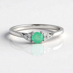 Anello in argento con Smeraldo Colombiano