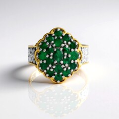 Anello in argento con Smeraldo Zambia